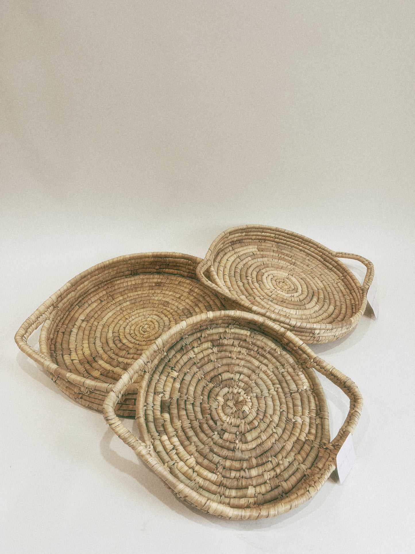 Seagrass Basket – Round Tray with Handle