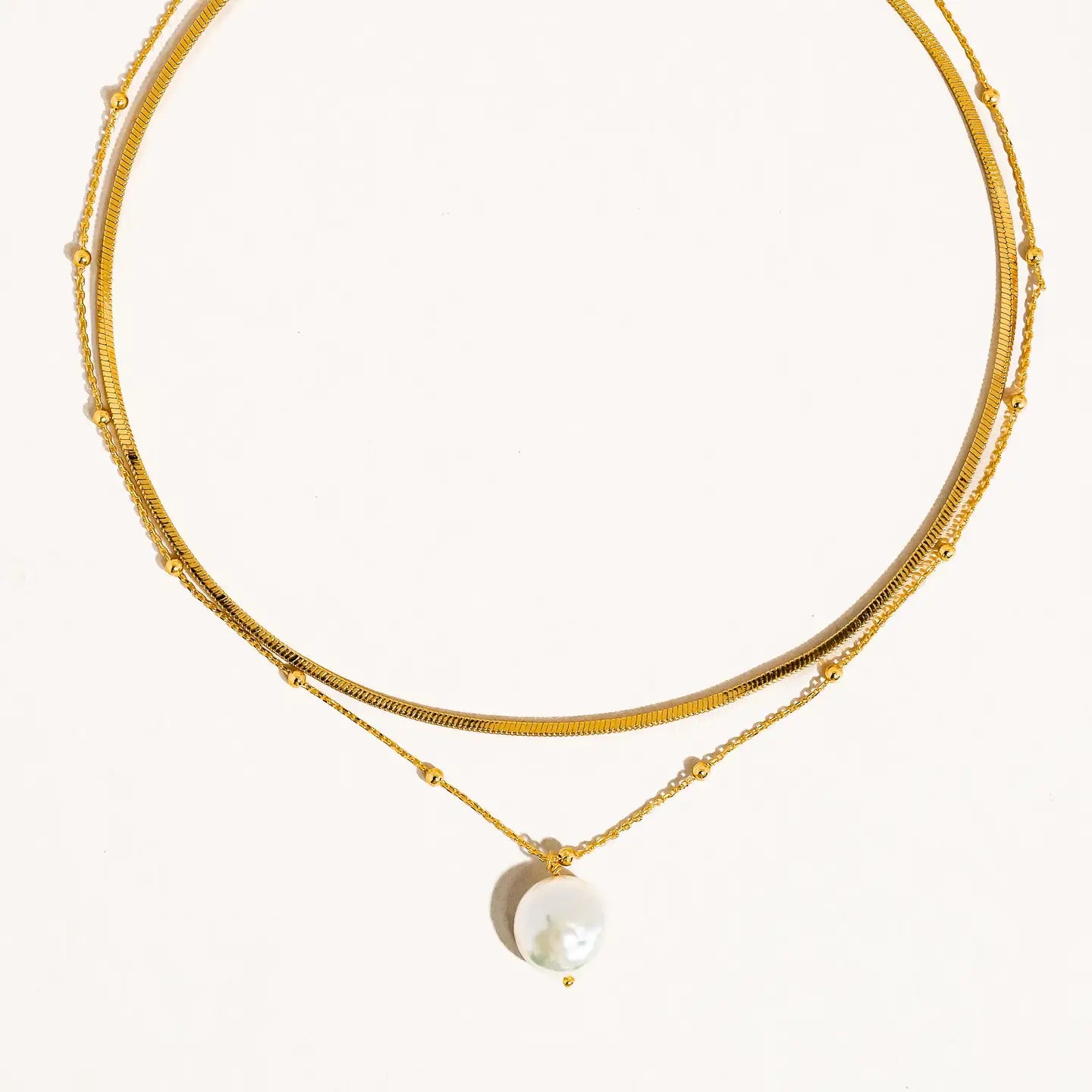 Bindi Pearl Chain Necklace