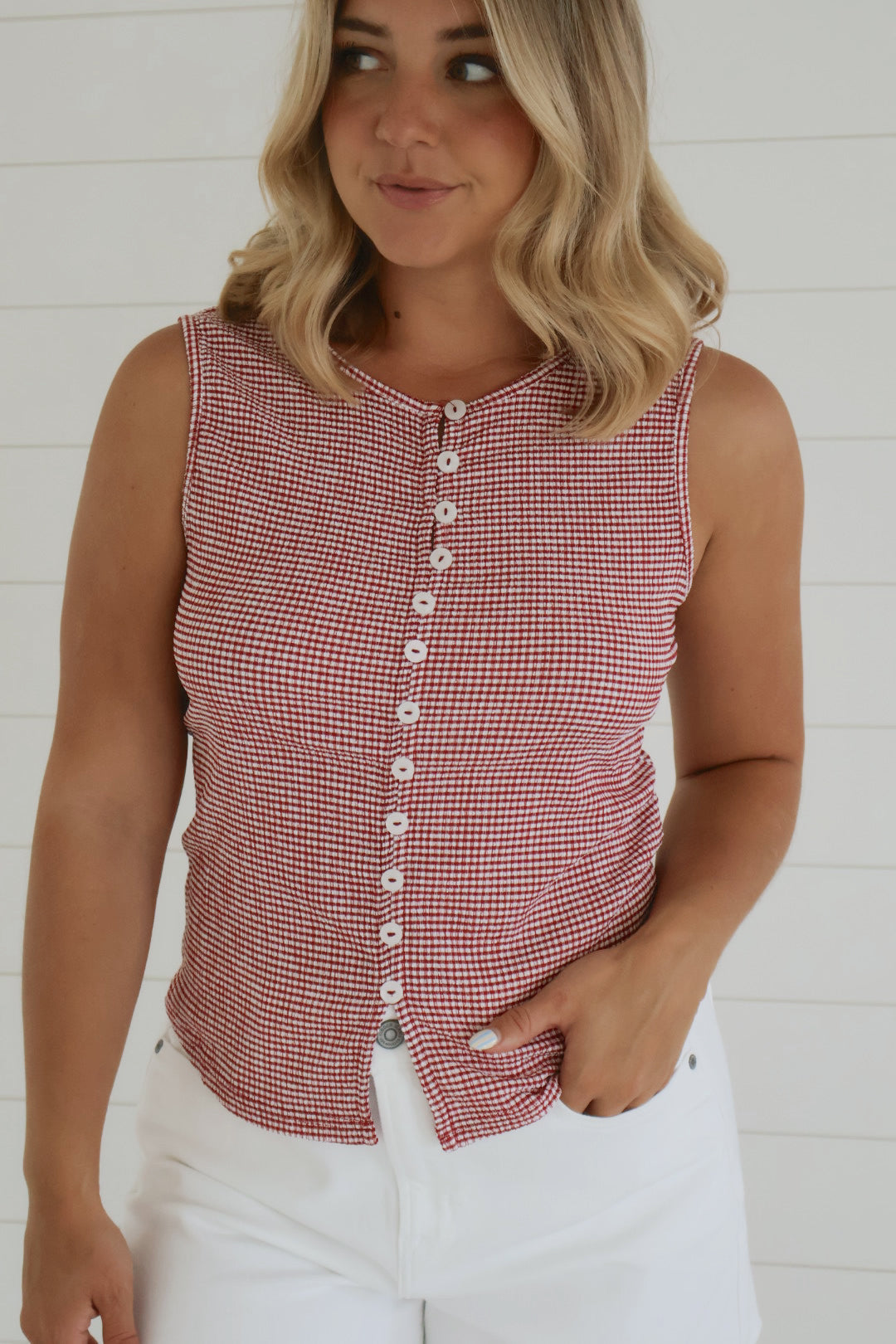 Dallas Gingham Top