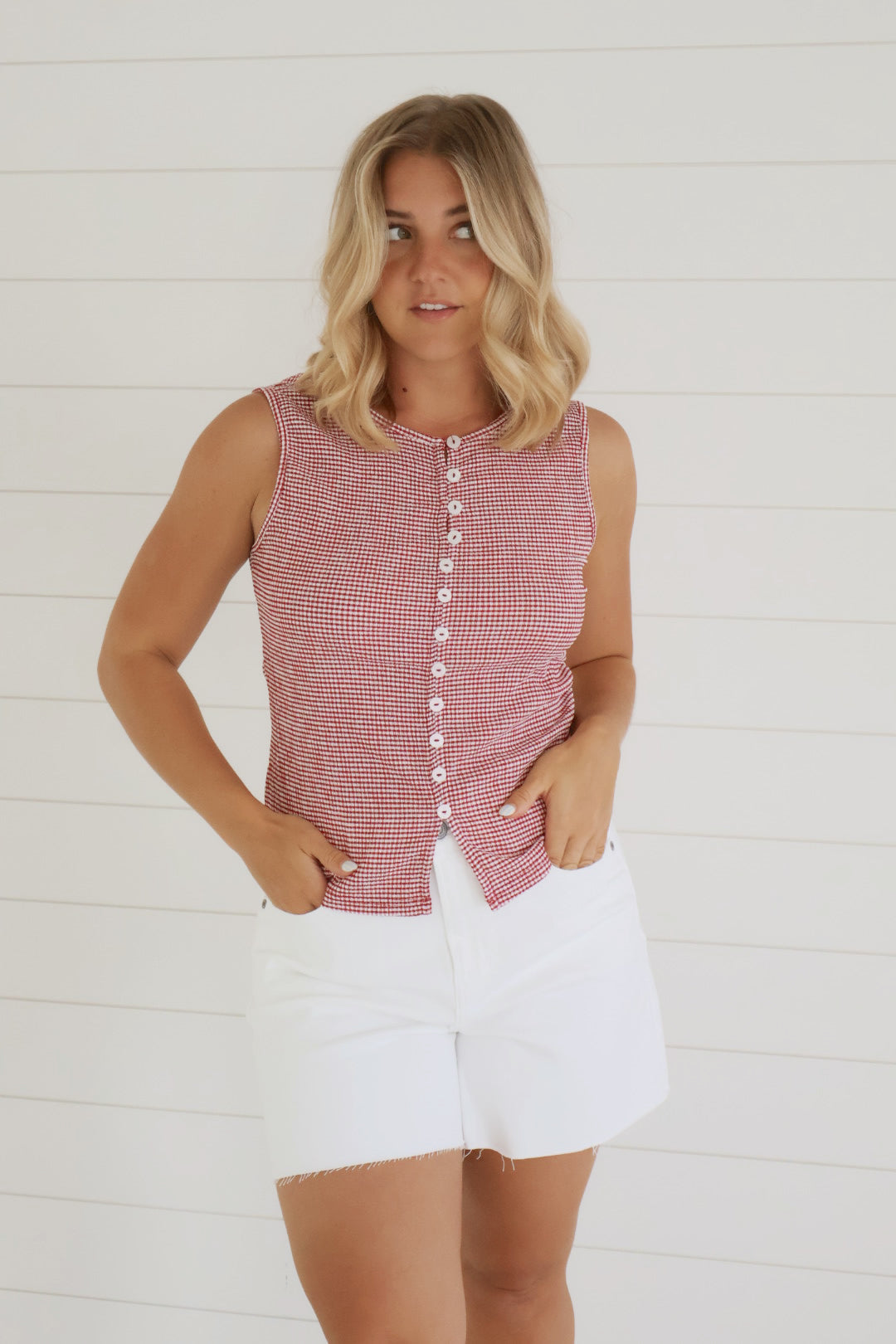 Dallas Gingham Top