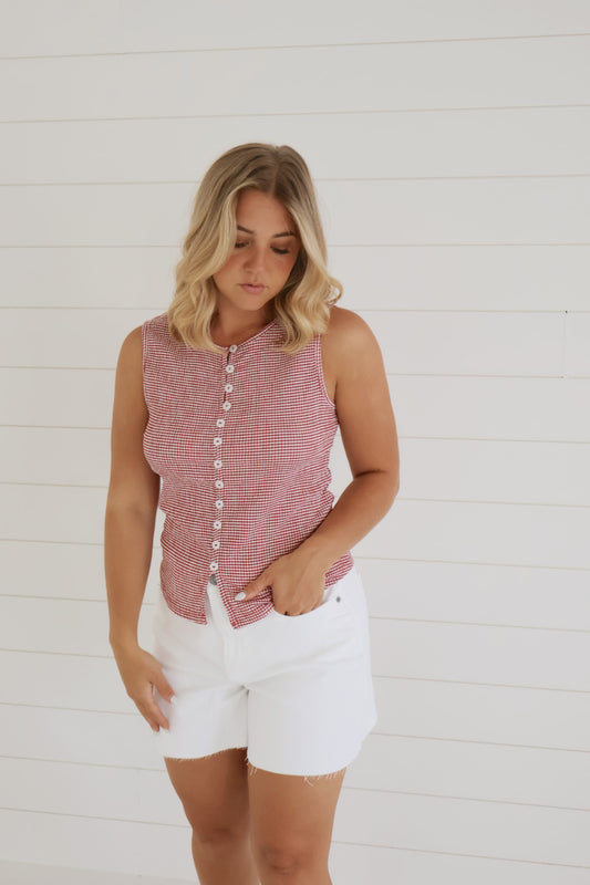 Dallas Gingham Top