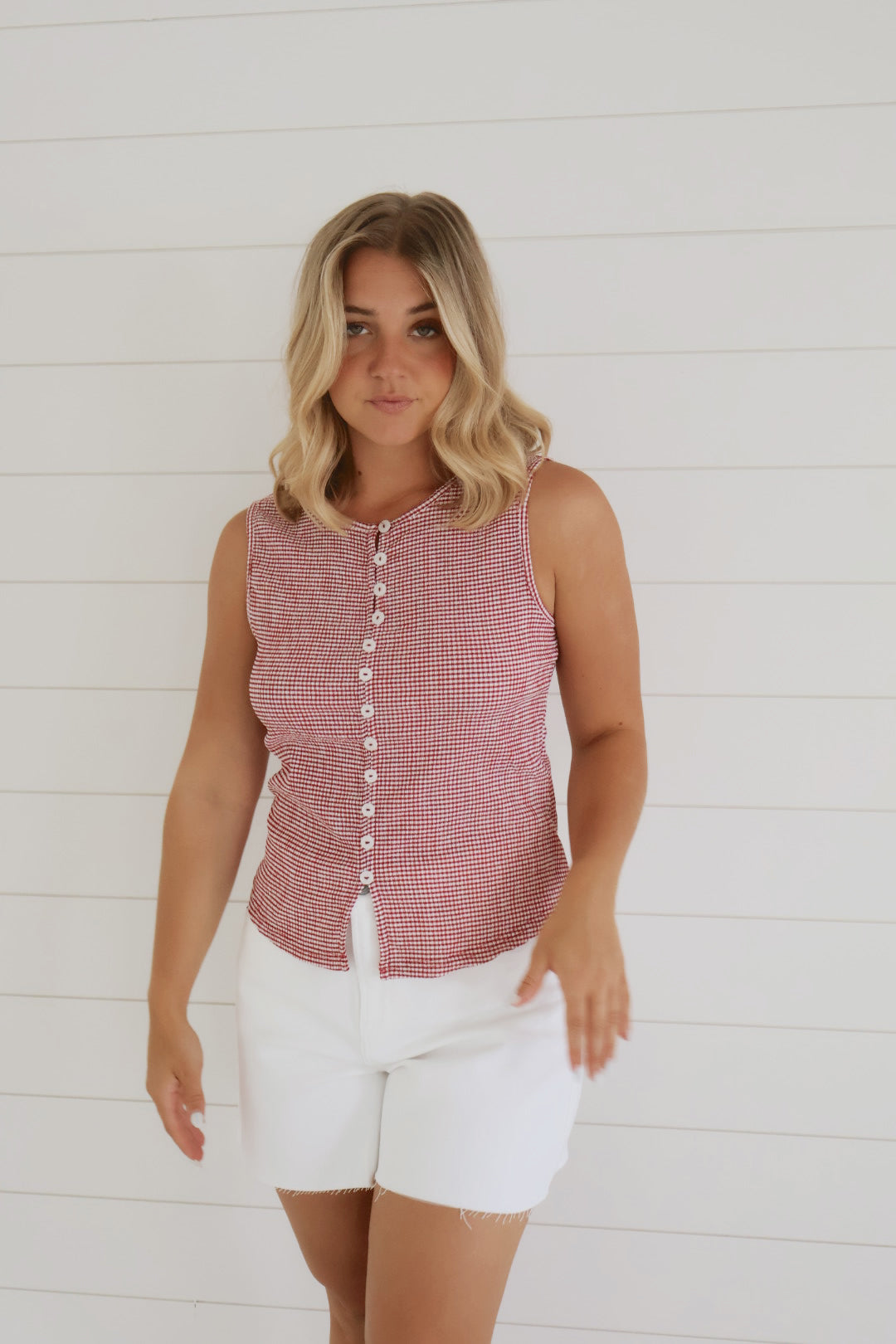 Dallas Gingham Top
