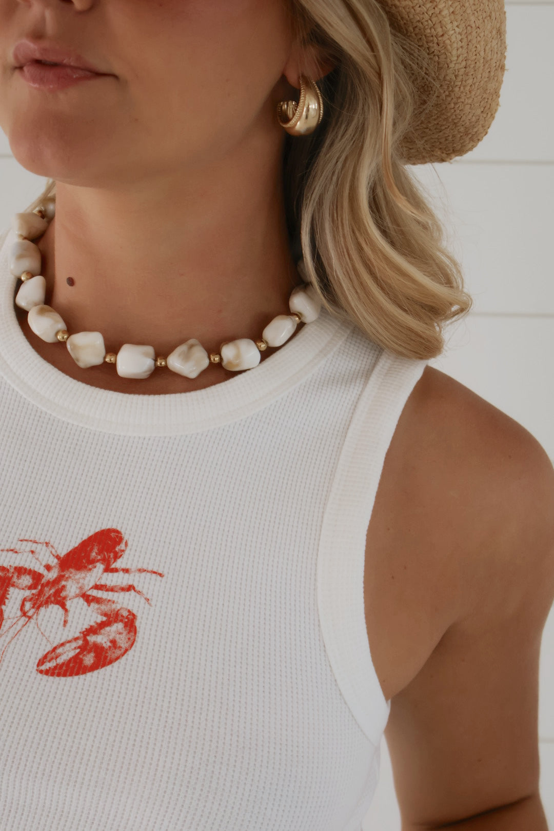 Evelyn Cream Necklace