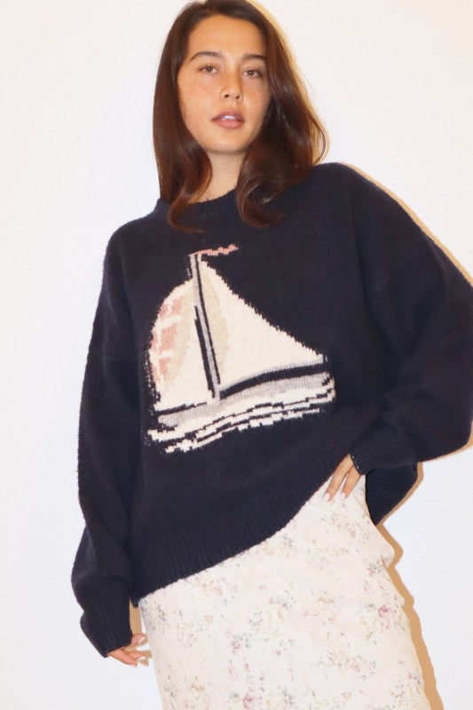 PREORDER Cameron Sailboat Sweater
