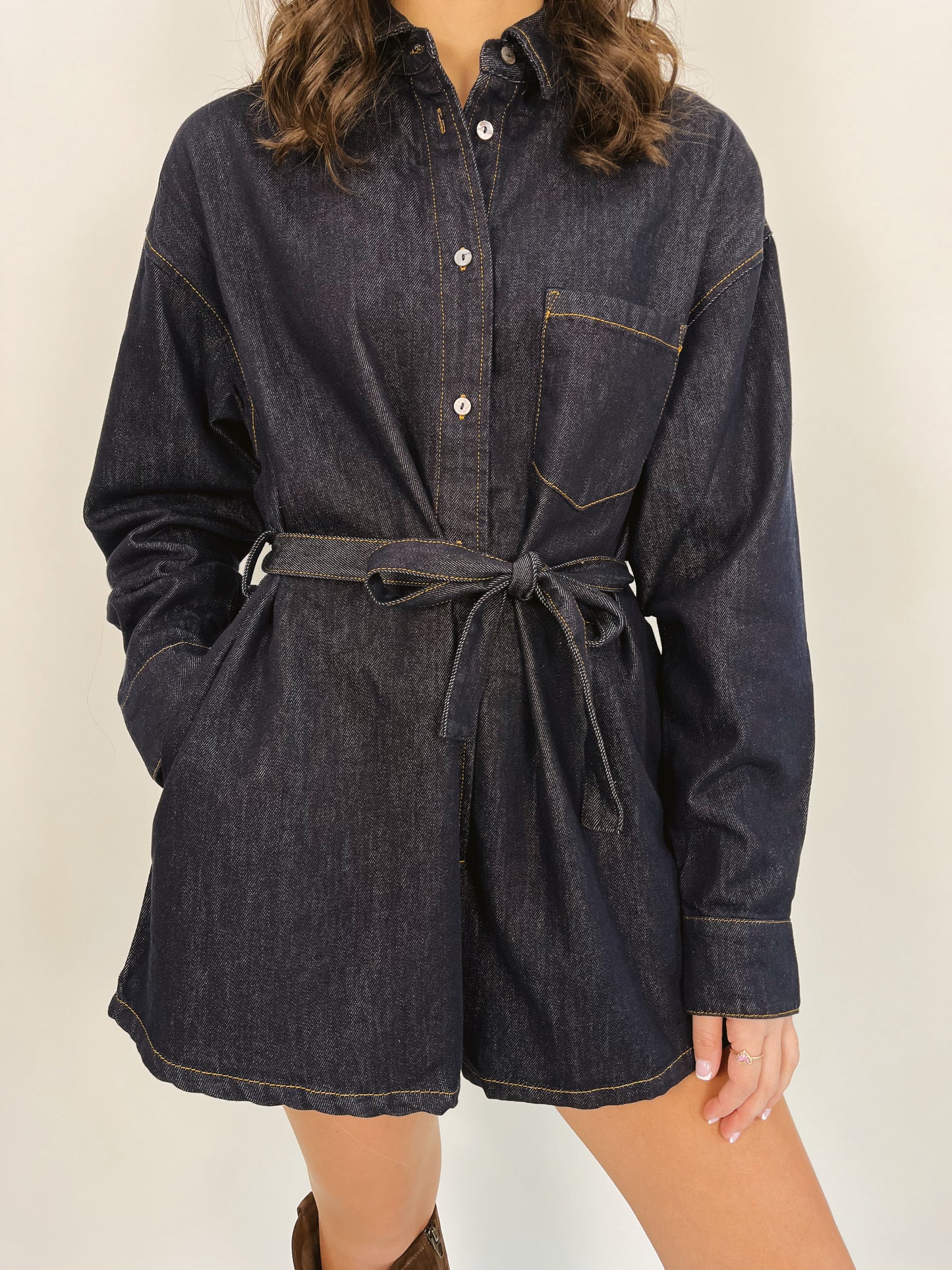 Arden Denim Romper