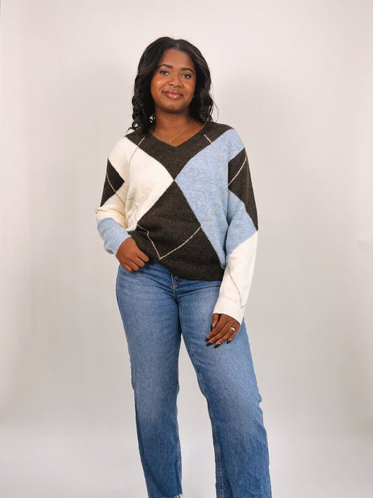Virginia Argyle Sweater