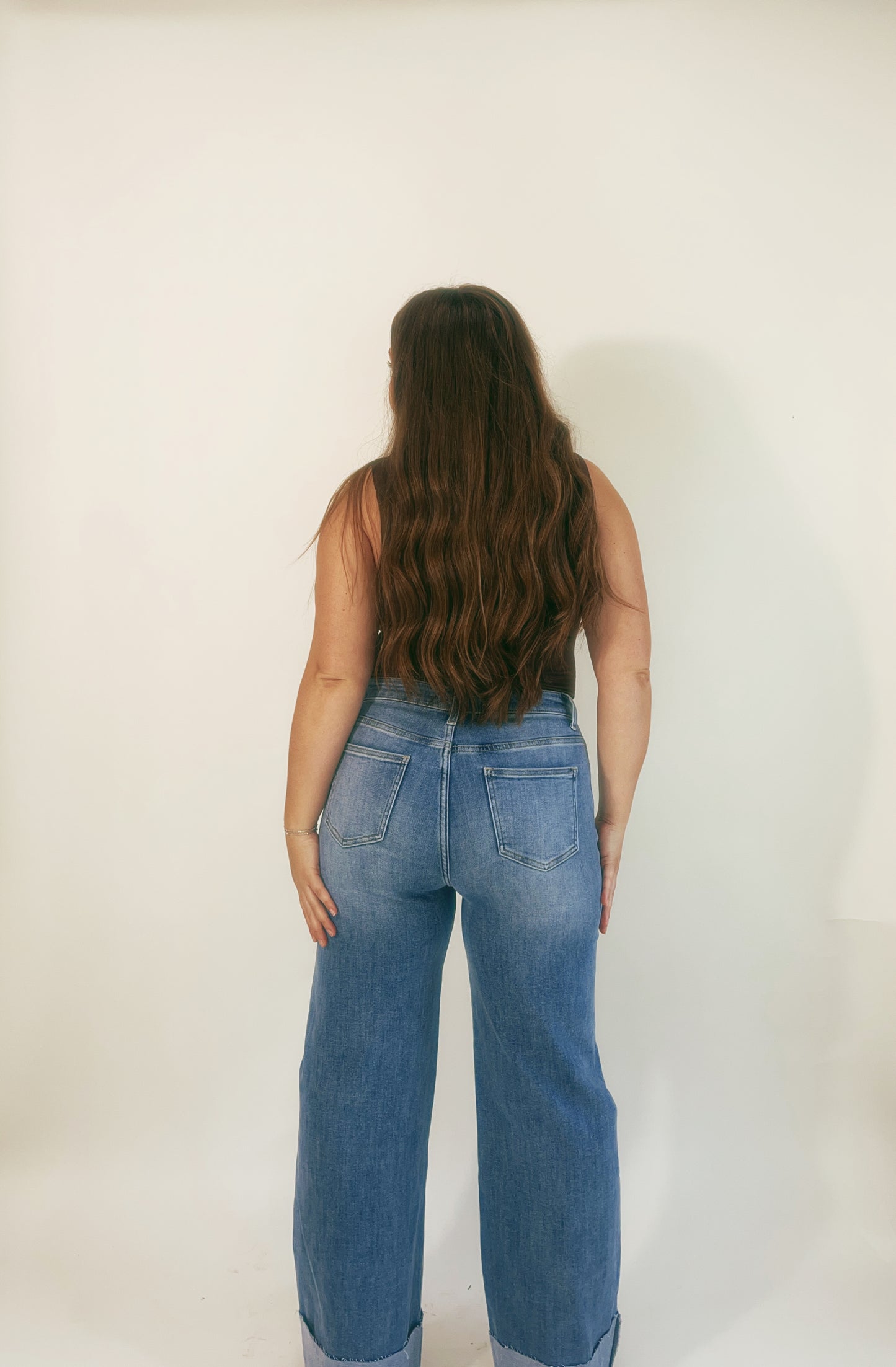 90s Cuffed Straight Jeans
