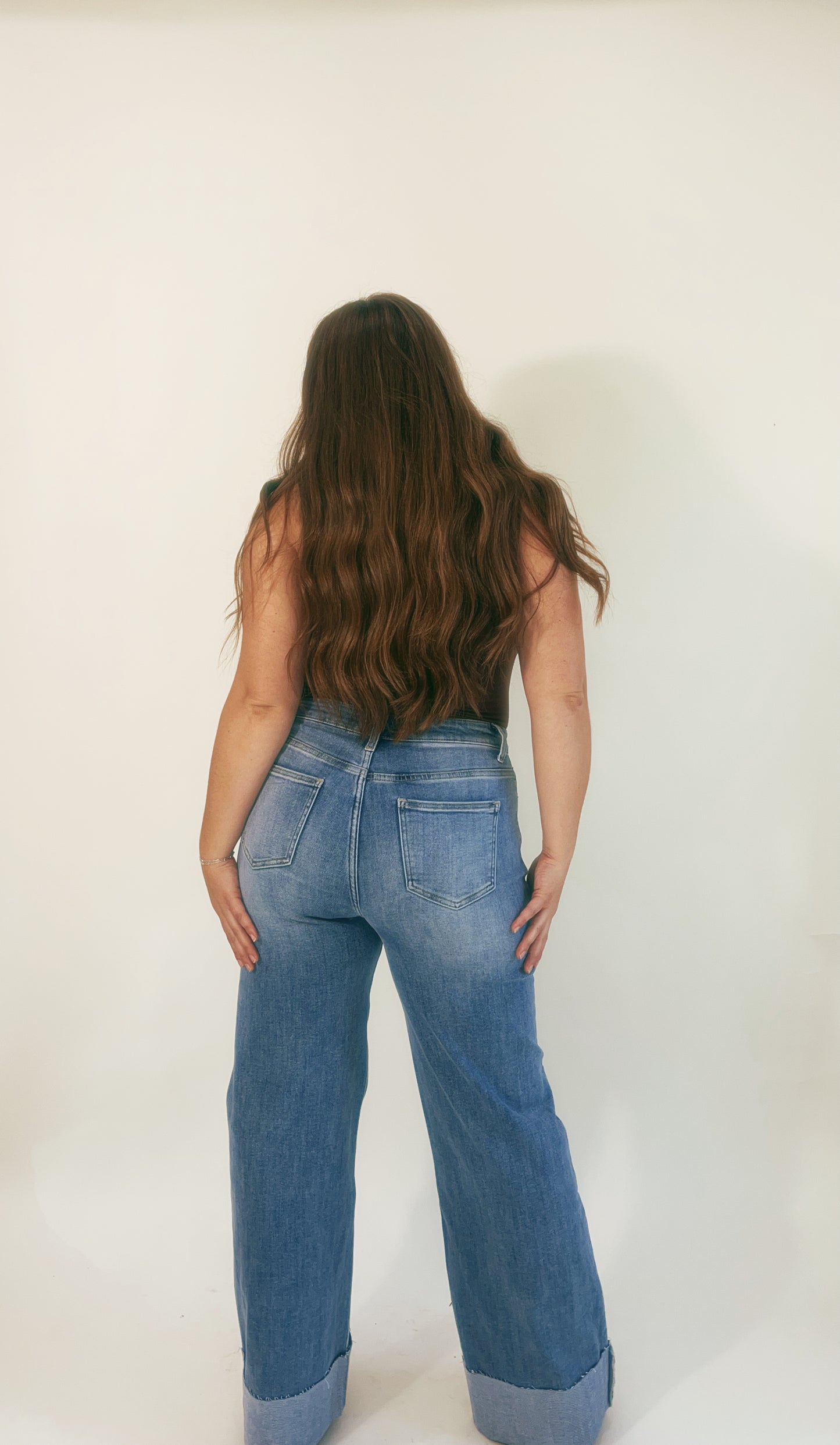 90s Cuffed Straight Jeans