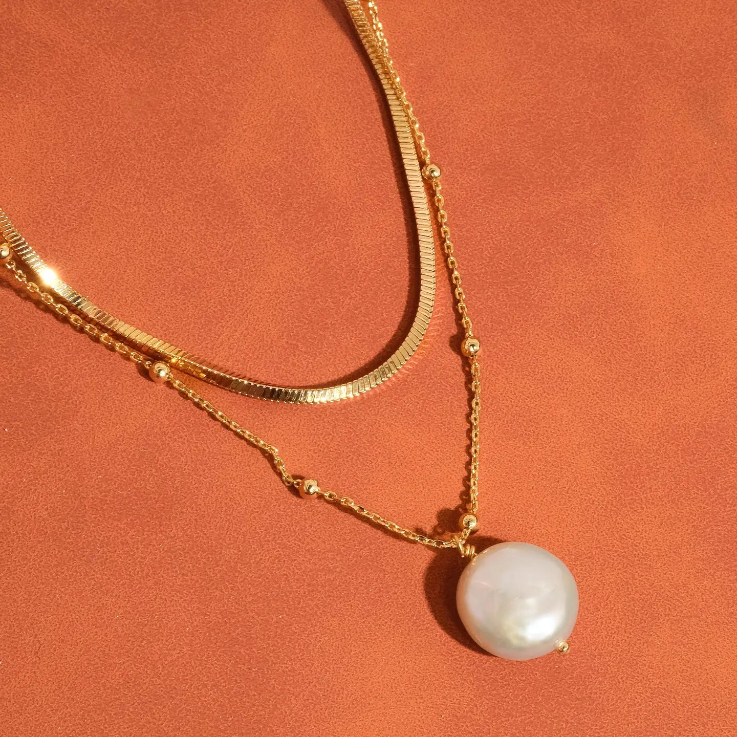 Bindi Pearl Chain Necklace