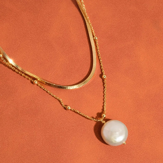 Bindi Pearl Chain Necklace