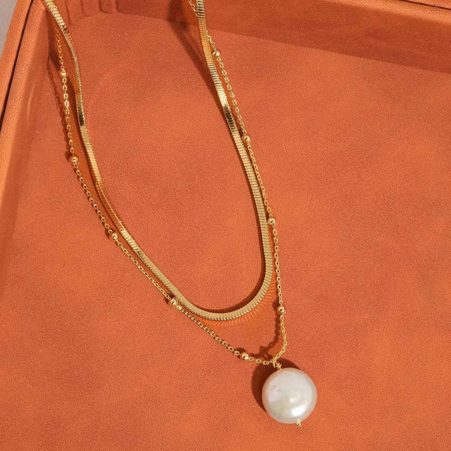 Bindi Pearl Chain Necklace