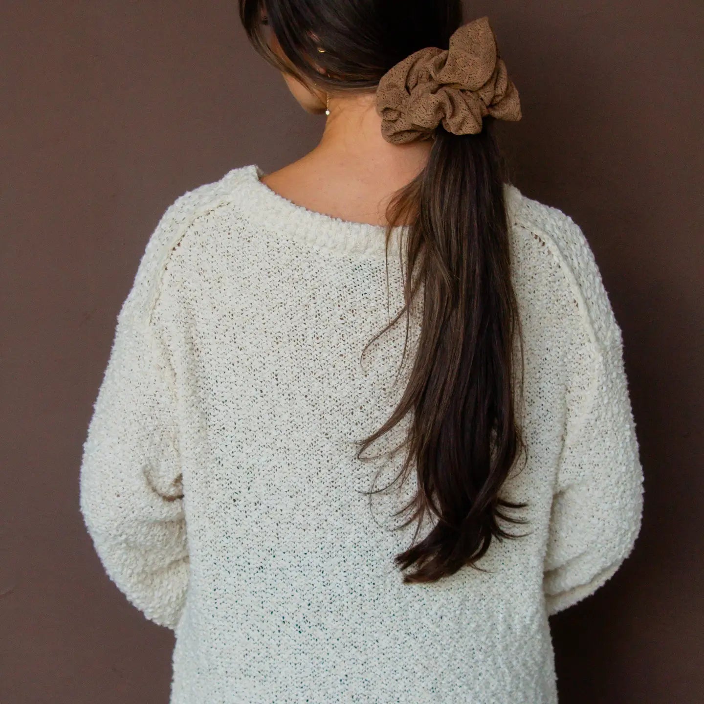 Lennon Mocha Scrunchie