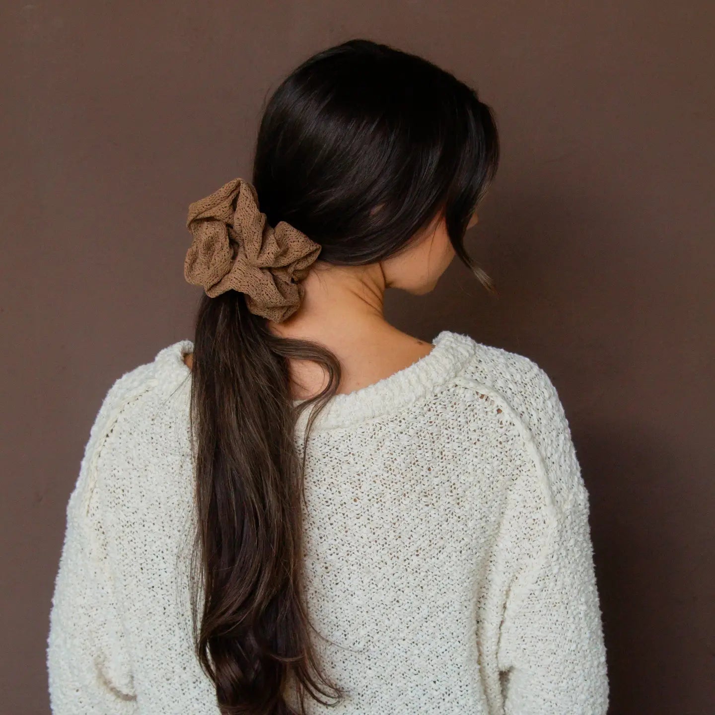 Lennon Mocha Scrunchie